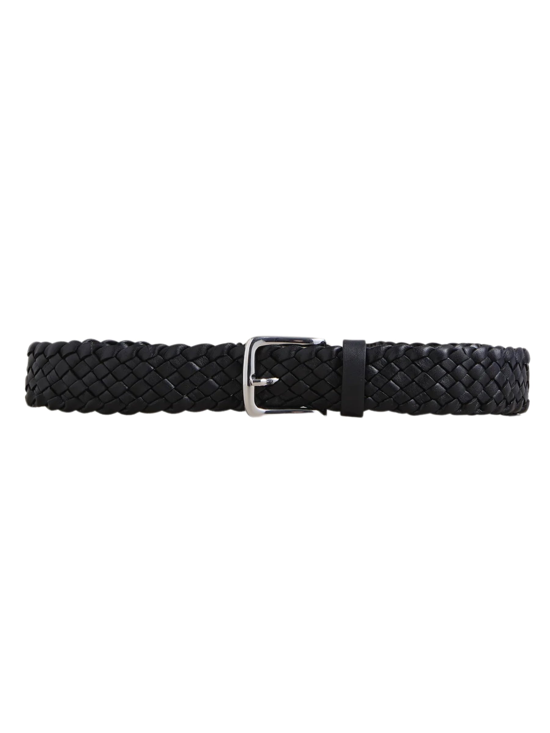 A.Emery Kya Black Braided Leather Belt