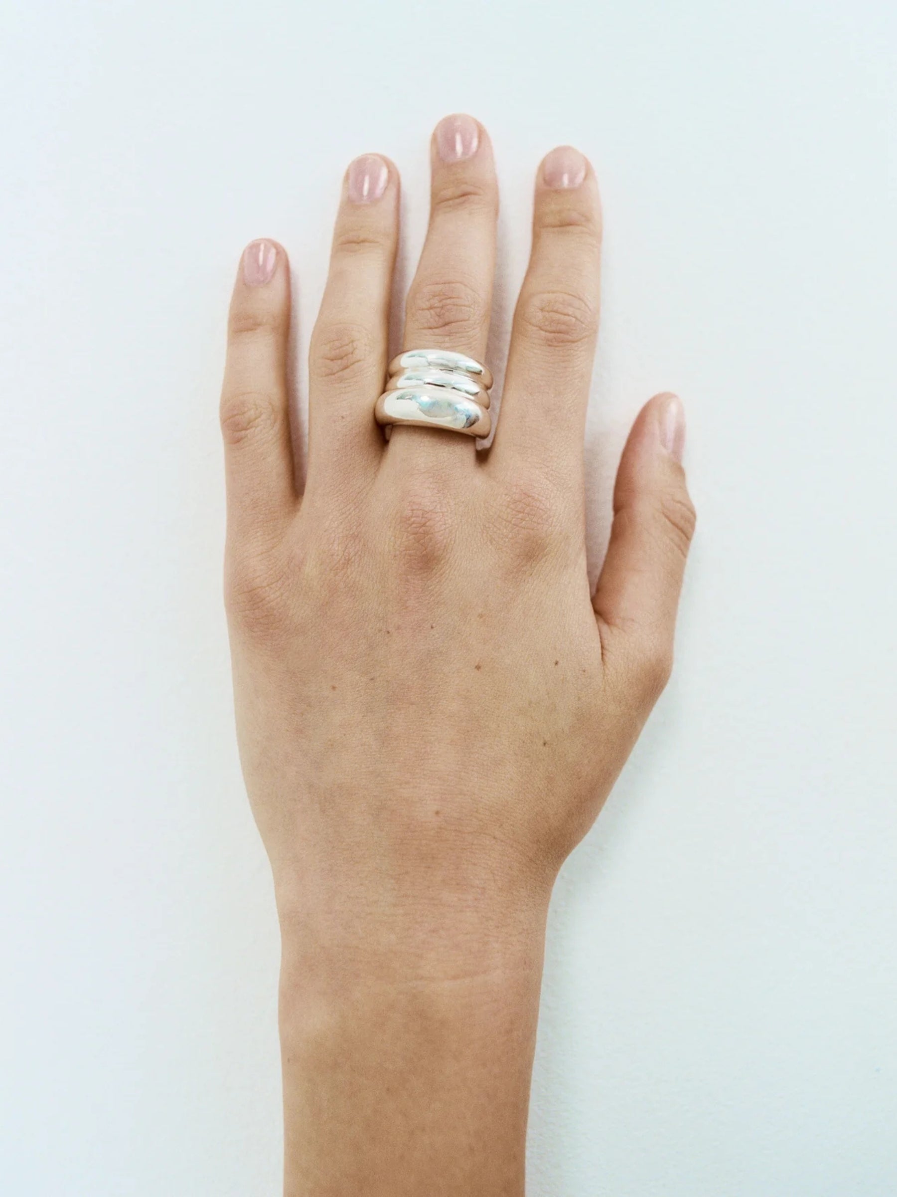 AGMES | Domed Ridge Ring Set in Sterling Silver | The UNDONE