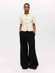 Harris Tapper | Short Sleeve Tilmens Jacket in Ivory Bone | The UNDONE