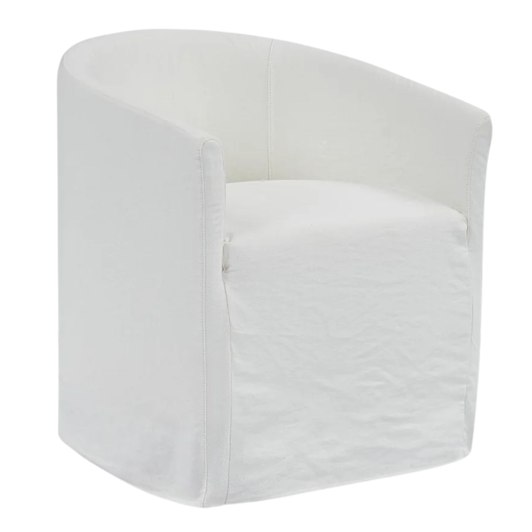 MCM HOUSE | Remi Dining Chair in White Chalk Brushed Linen | The UNDONE