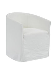 MCM HOUSE | Remi Dining Chair in White Chalk Brushed Linen | The UNDONE