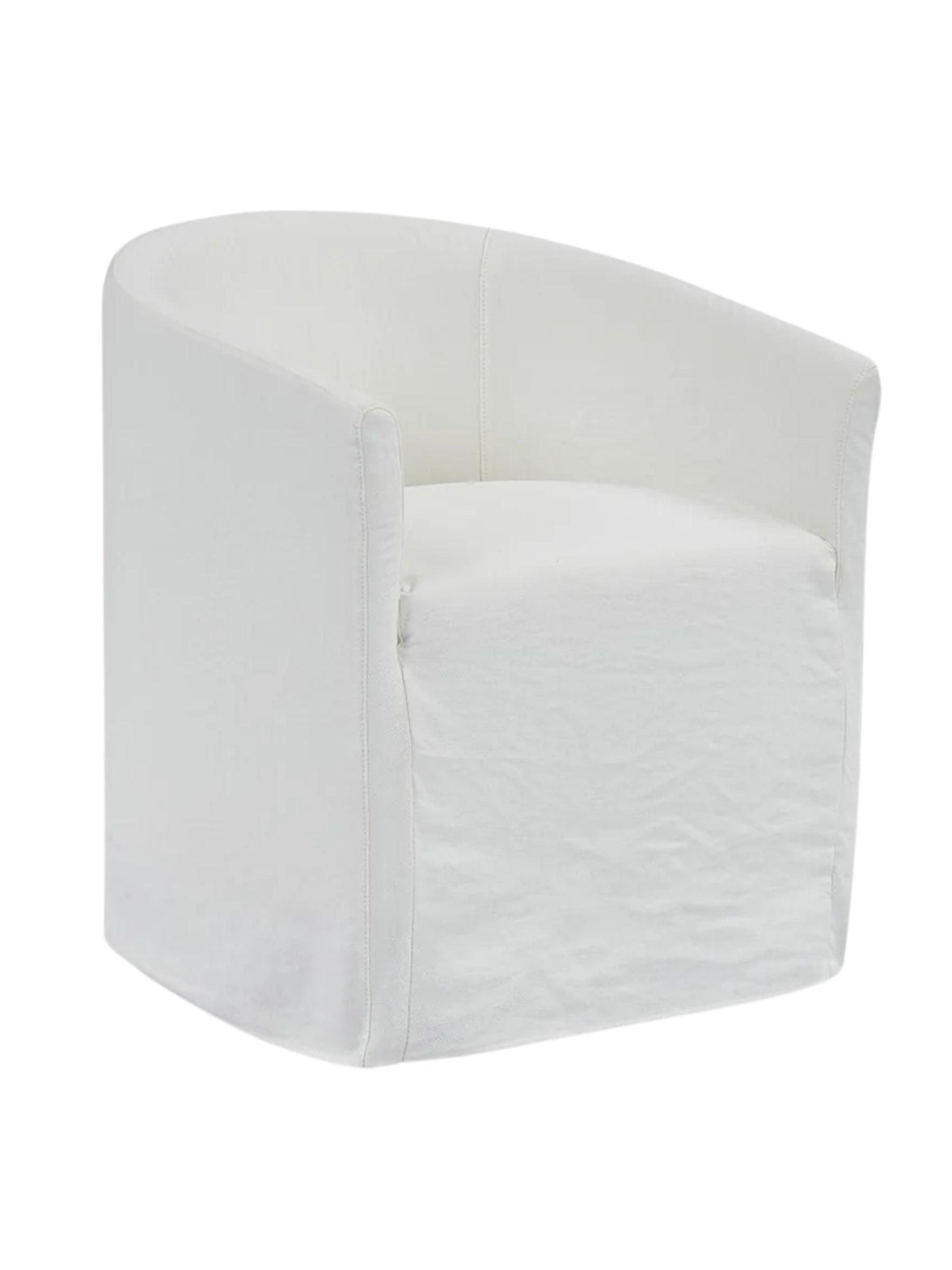 MCM HOUSE | Remi Dining Chair in White Chalk Brushed Linen | The UNDONE