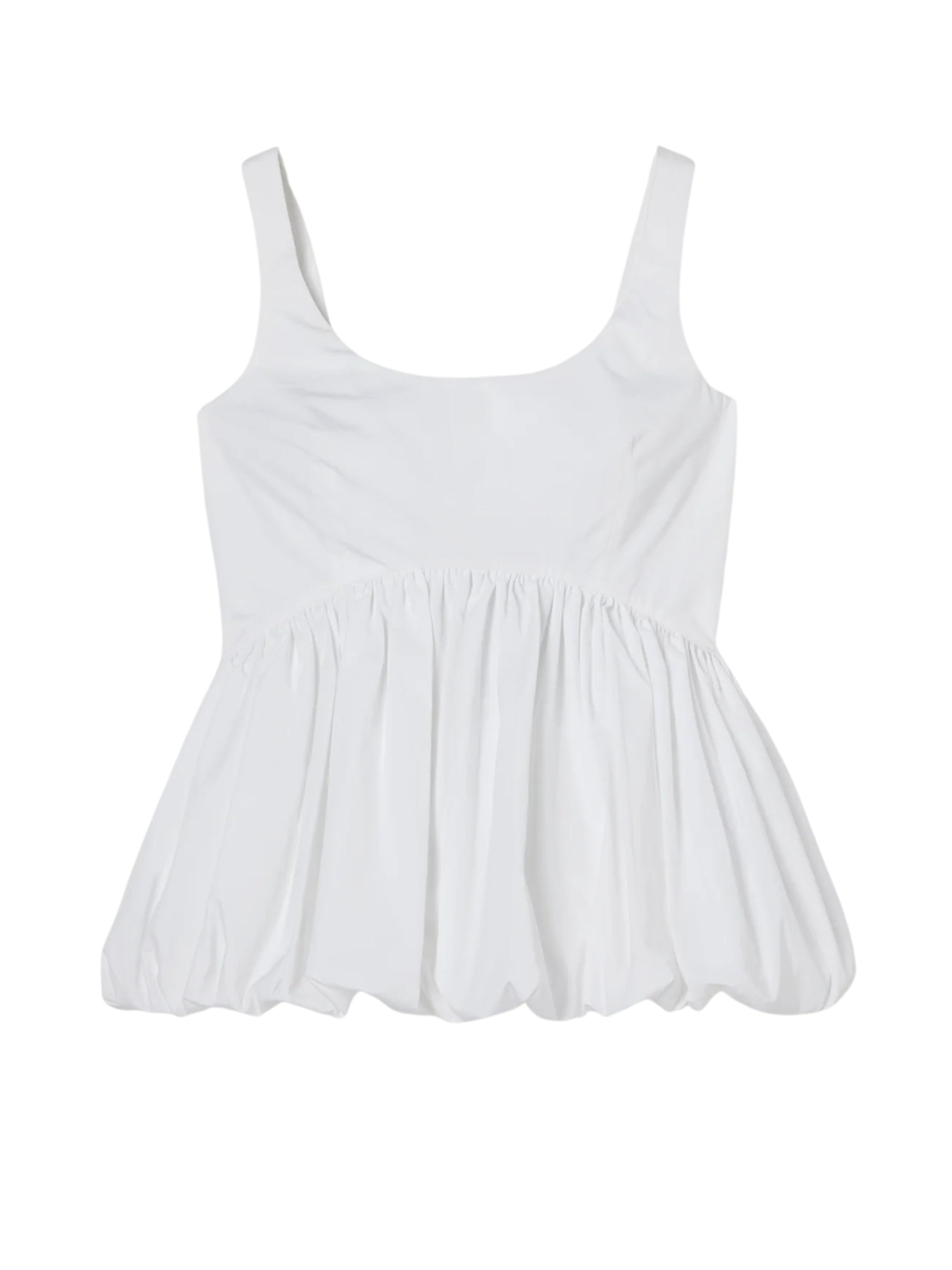 ROHE | Voluminous Peplum Top | optic white – The UNDONE