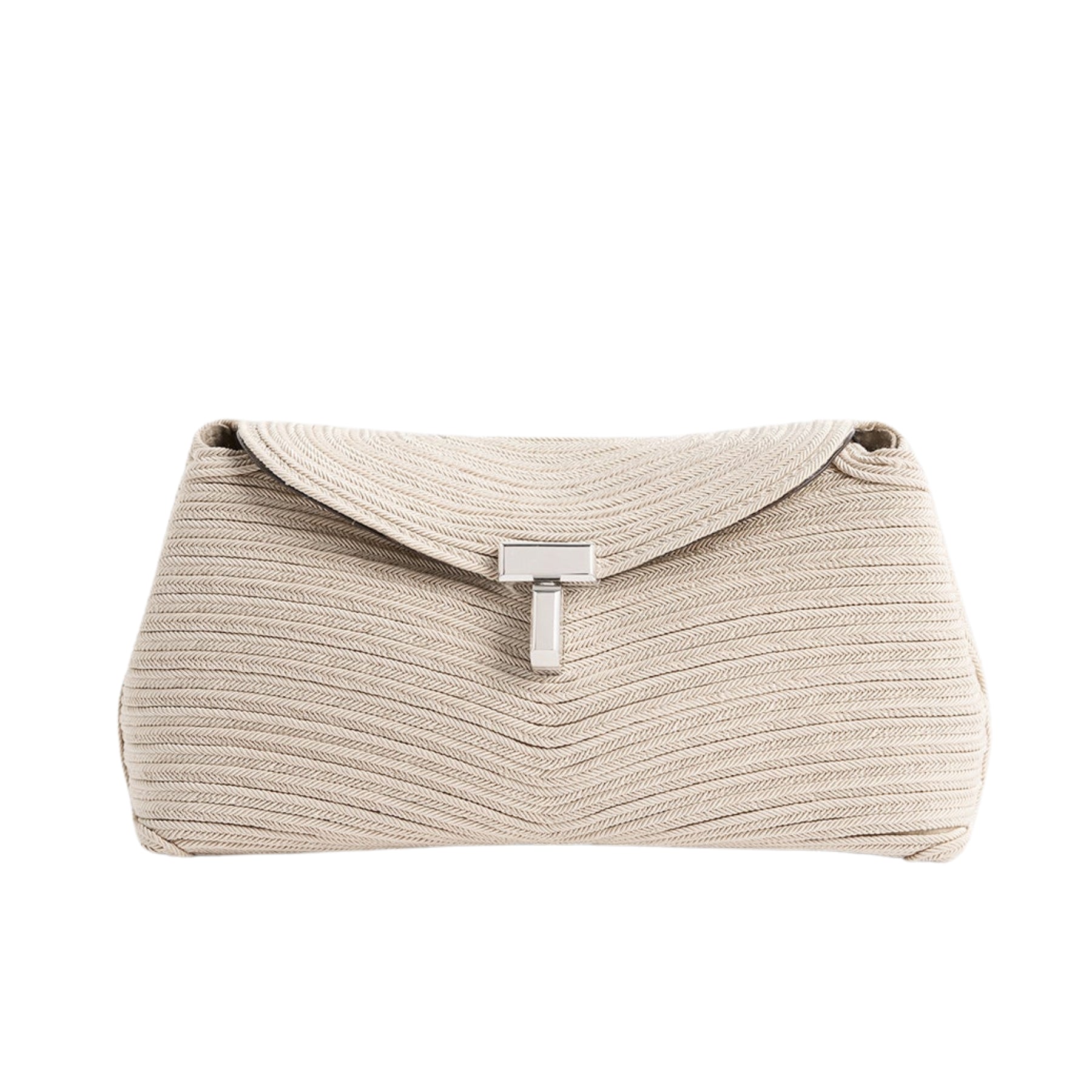 Toteme Mini T-Lock clutch pearl