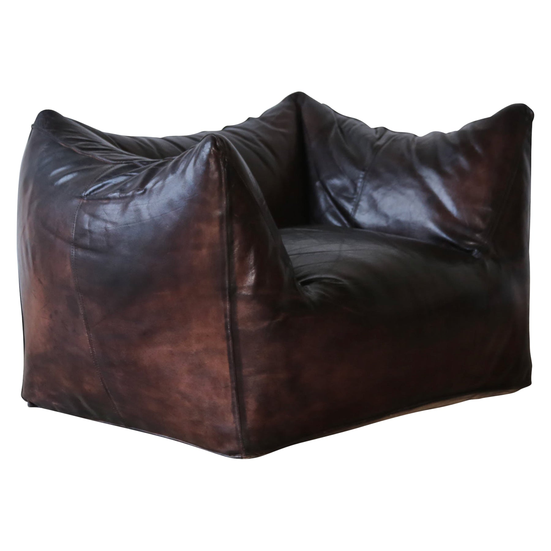1ST DIBS | Early Mario Bellini Le Bambole Lounge Chair Original Leather, C&B Italia, 1970s | The UNDONE