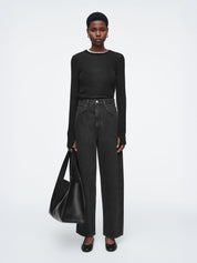 COS | Bay Barrel-Leg Jeans in Black | The UNDONE