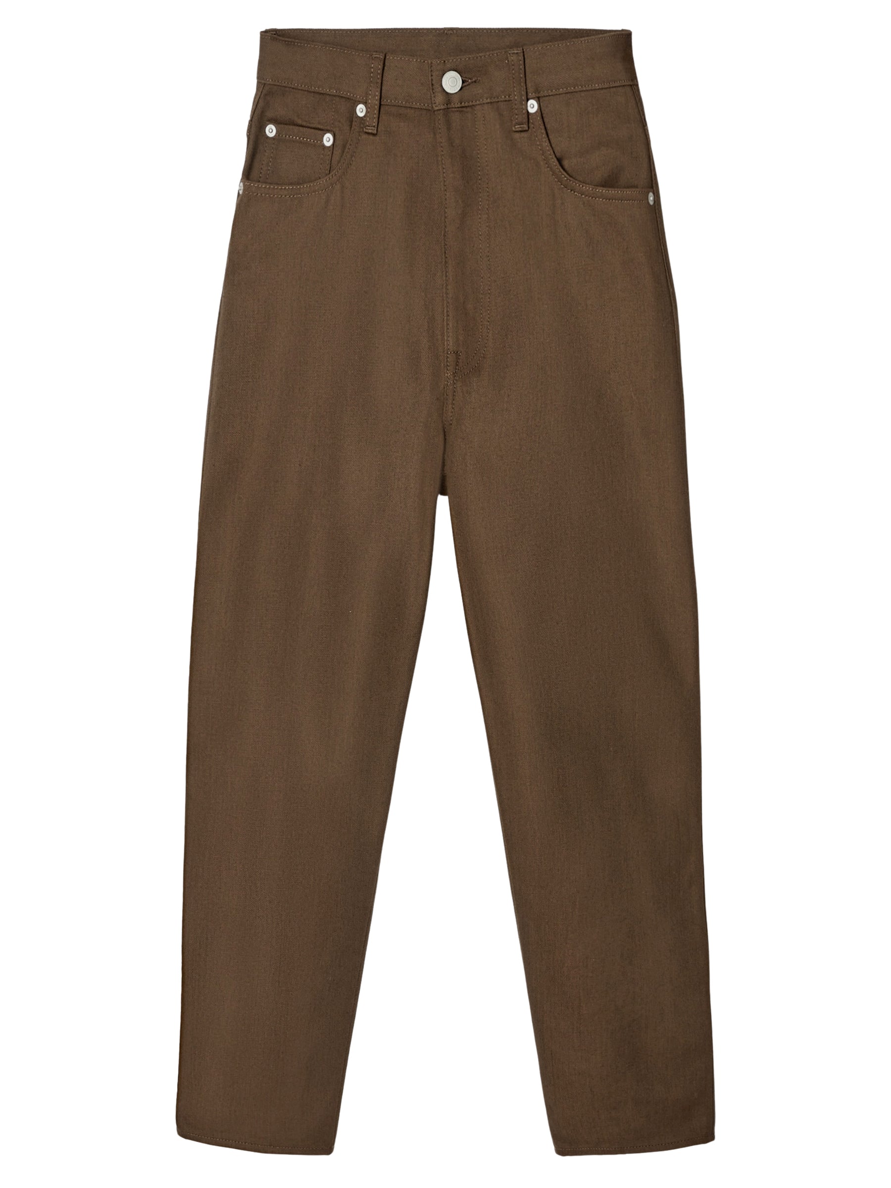 COS | Bay Barrel-Leg Jeans in Brown | The UNDONE