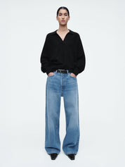 COS | Volume Wide-Leg Jeans in True Blue | The UNDONE
