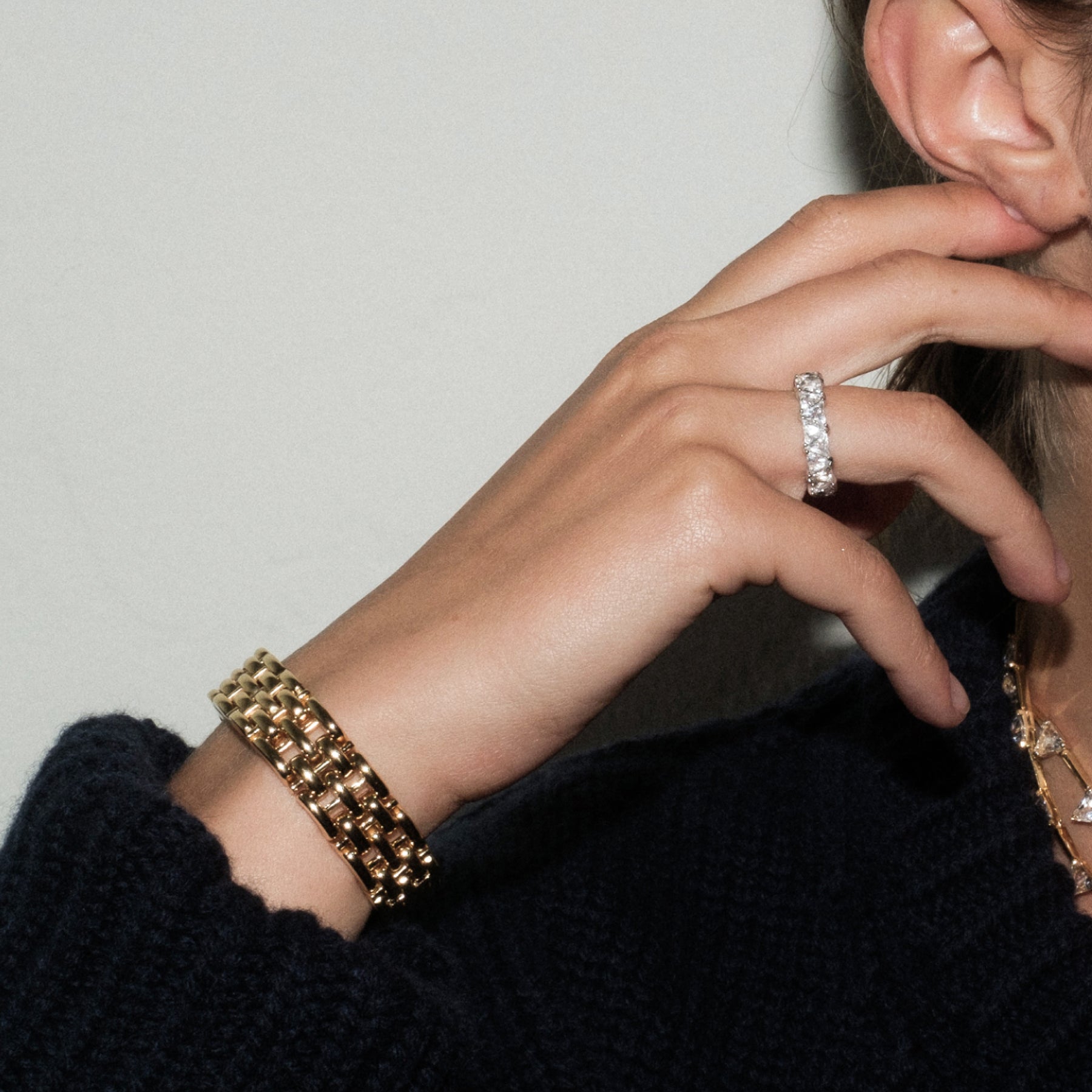 Dorsey | Leonora Link Bracelet in Gold | The UNDONE
