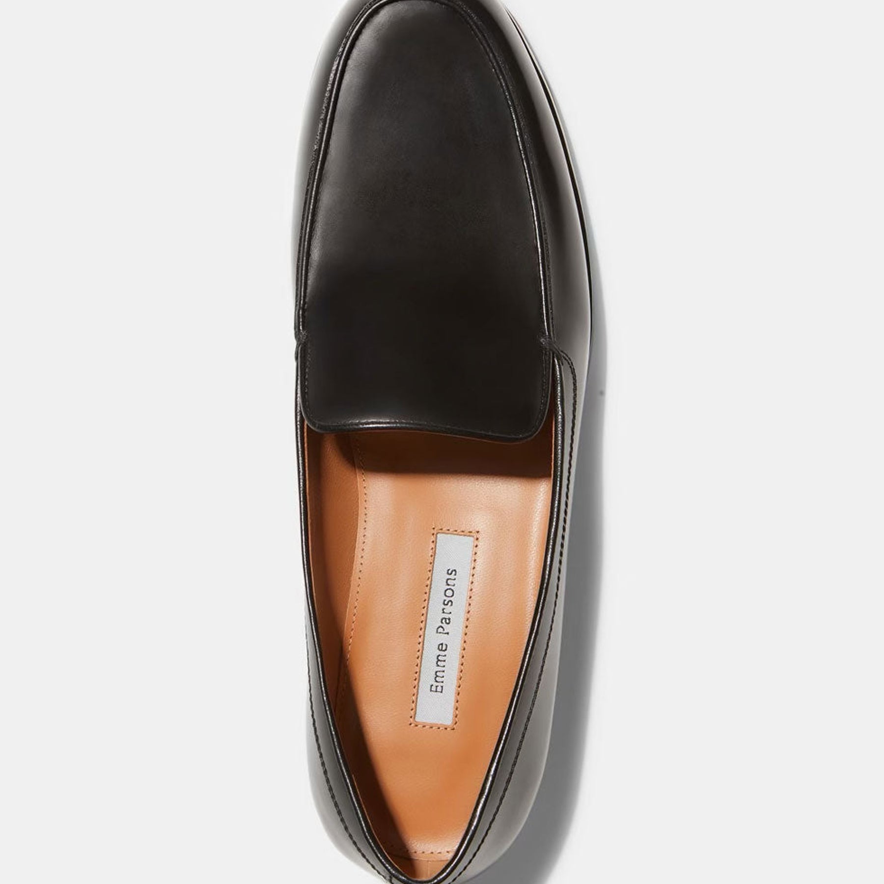 Emme Parsons | Danielle Loafer in Black Spazzolato | The UNDONE
