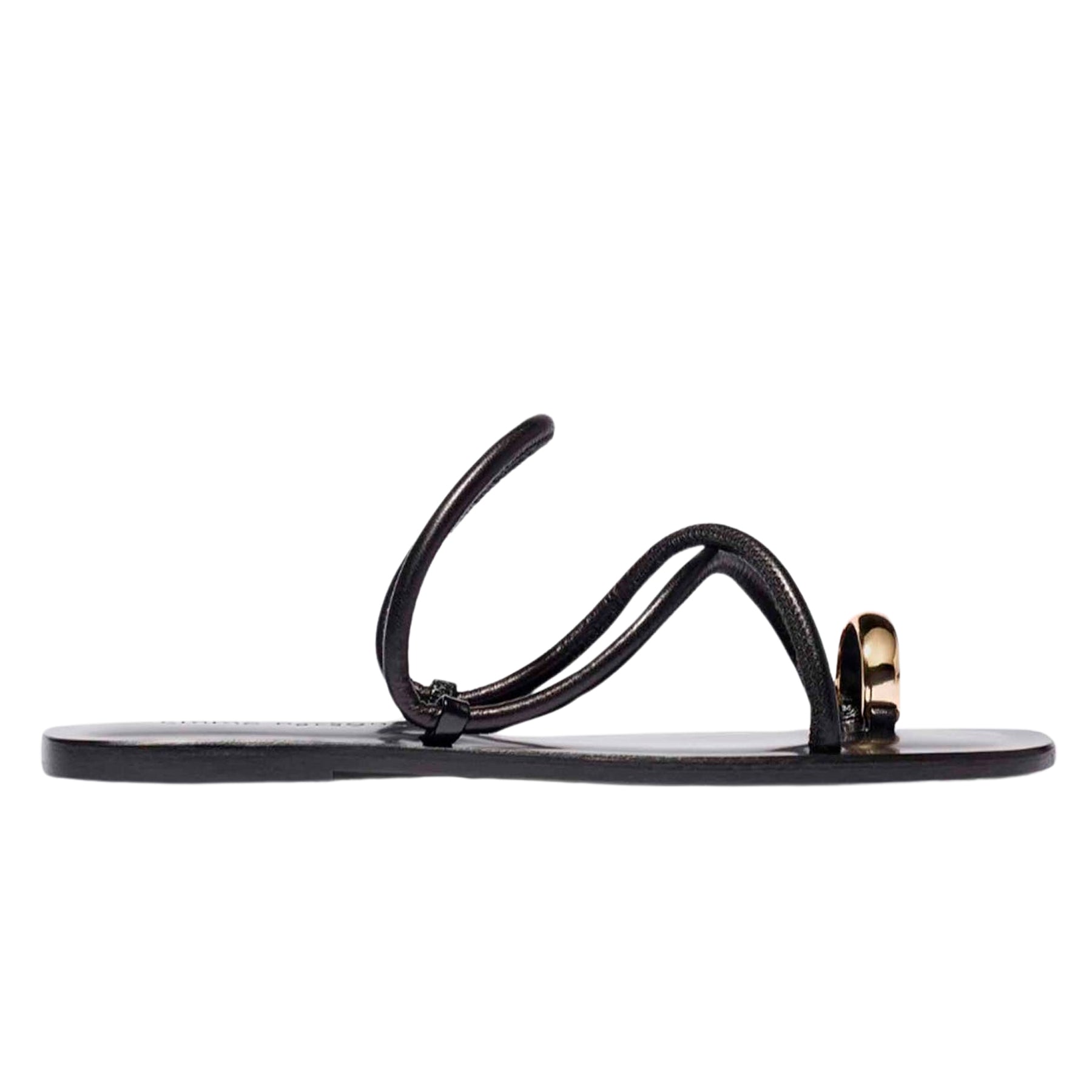 Emme Parsons | Laurie Sandal in Black Nappa | The UNDONE