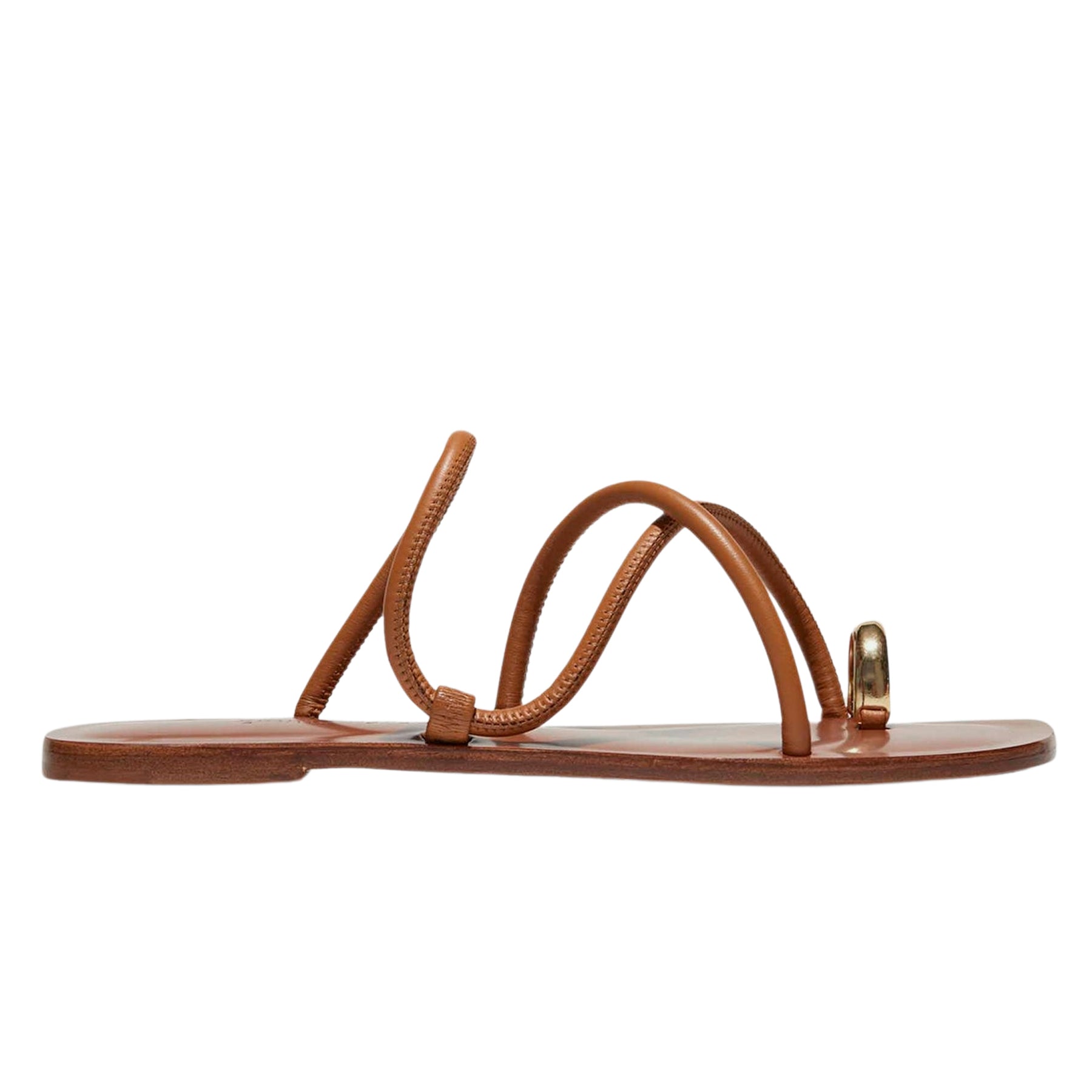 Emme Parsons | Laurie Sandal in Tan Tobacco Nappa | The UNDONE