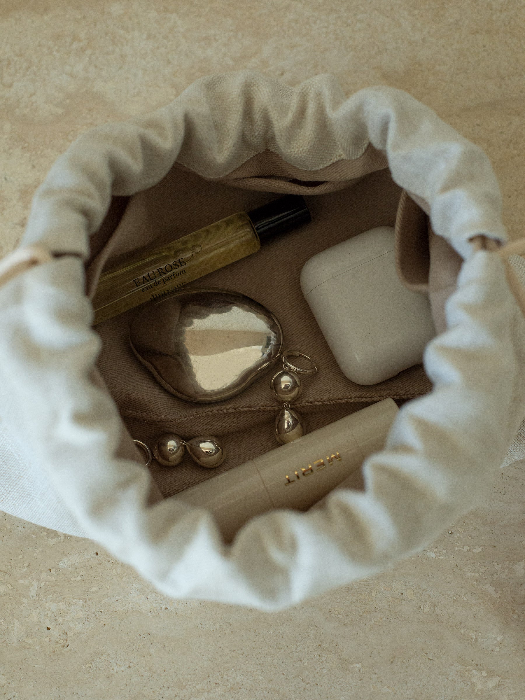 The Everyday Pouch Bag in Neutral Linen | The UNDONE