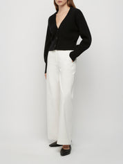 FRIEND OF AUDREY | The Classic Cotton Cardigan in Black | The UNDONE