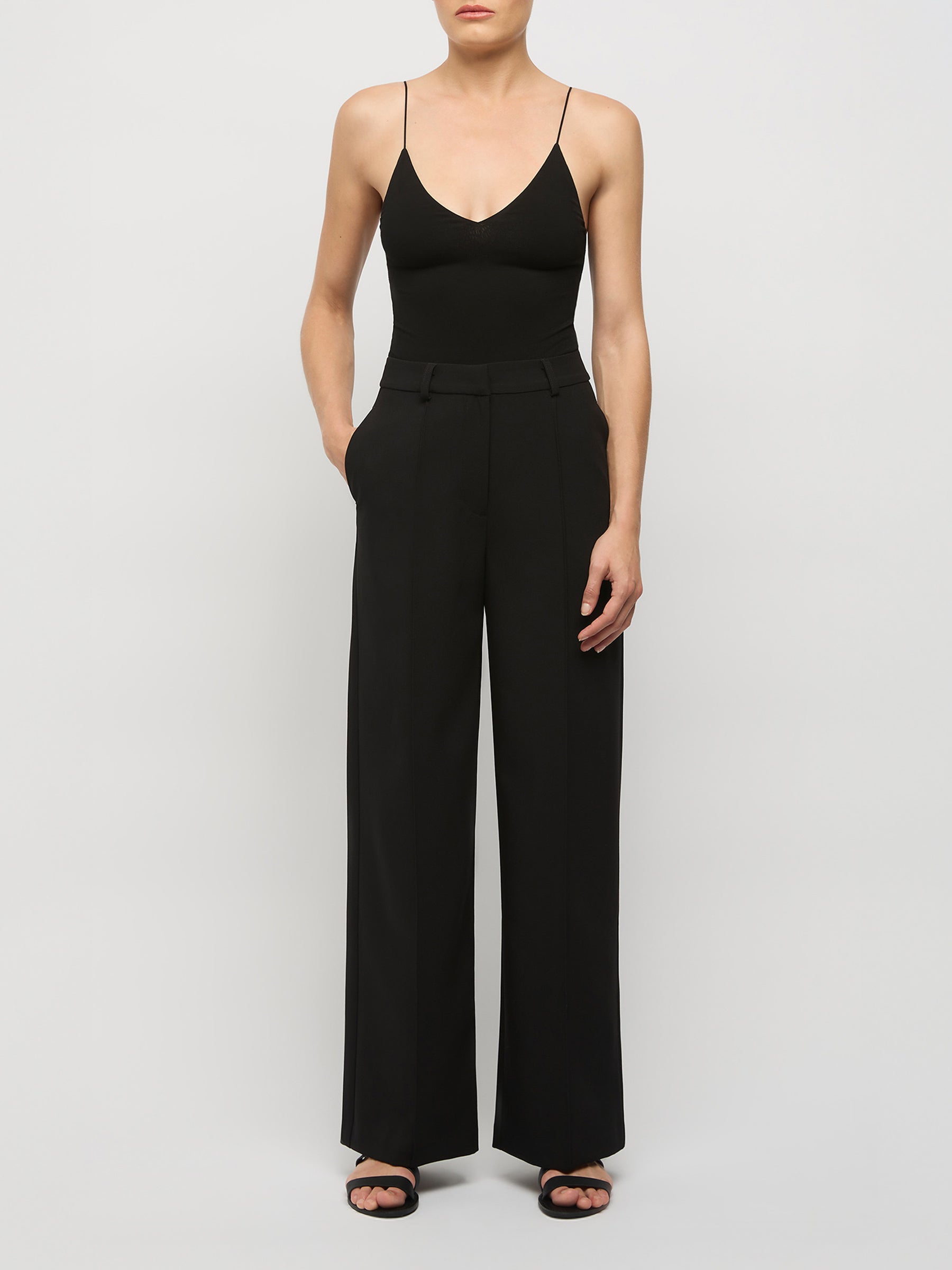 FRIEND OF AUDREY | The Classic Tailored Suit Trouser in Black | The UNDONE