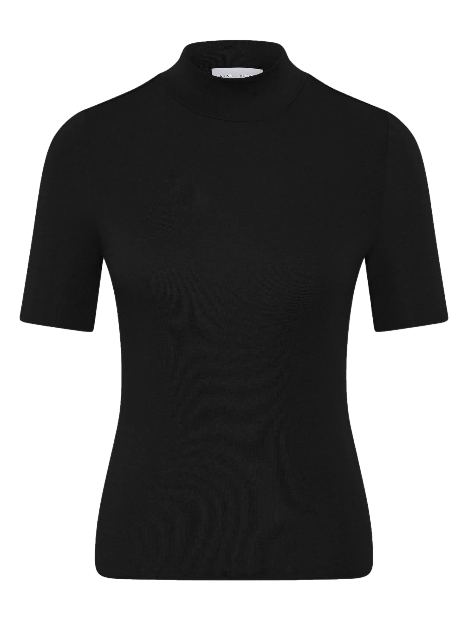 FRIEND OF AUDREY | The Tencel Wool Short Sleeve Top in Black | The UNDONE