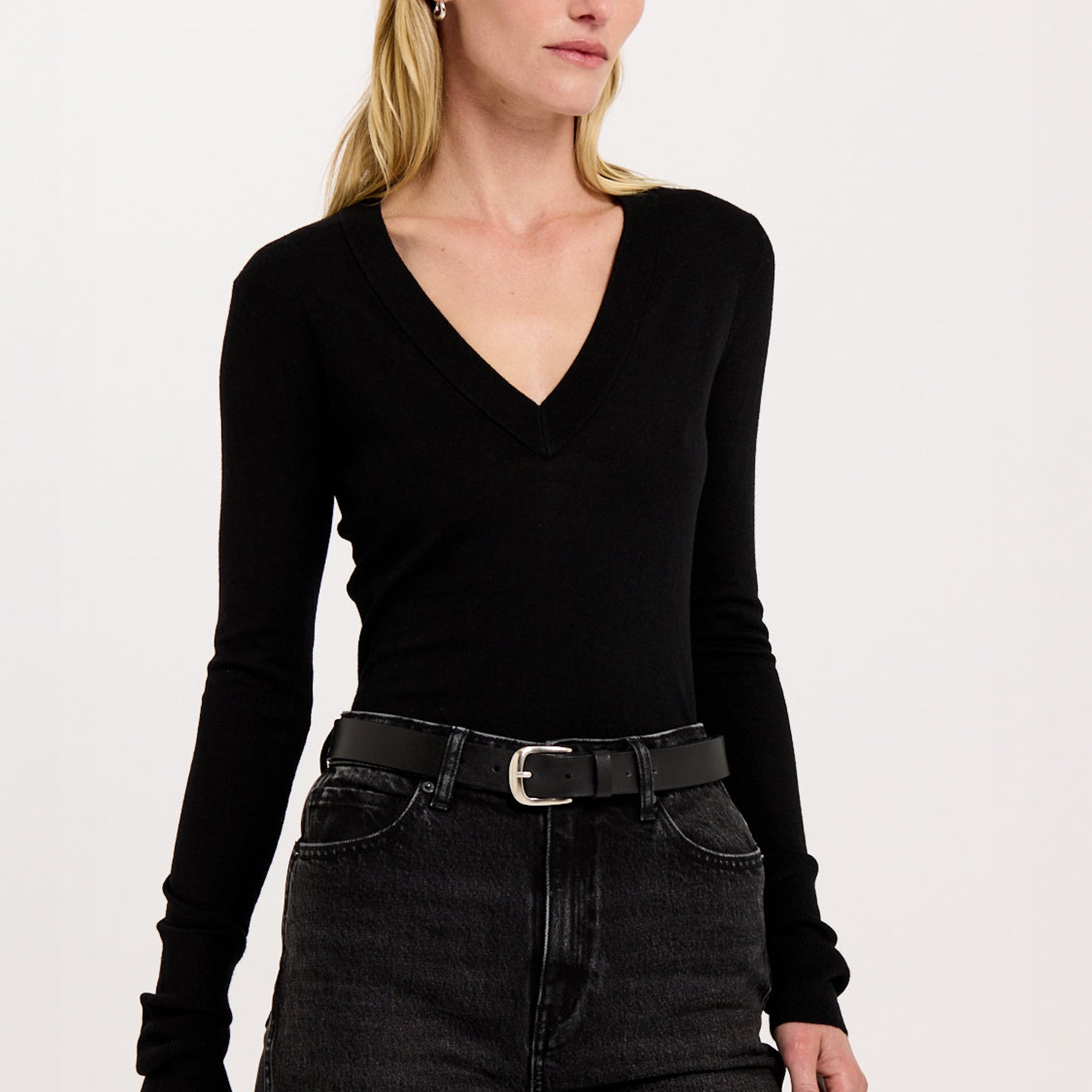 HENNE | Aveline Knit Top in Black | The UNDONE