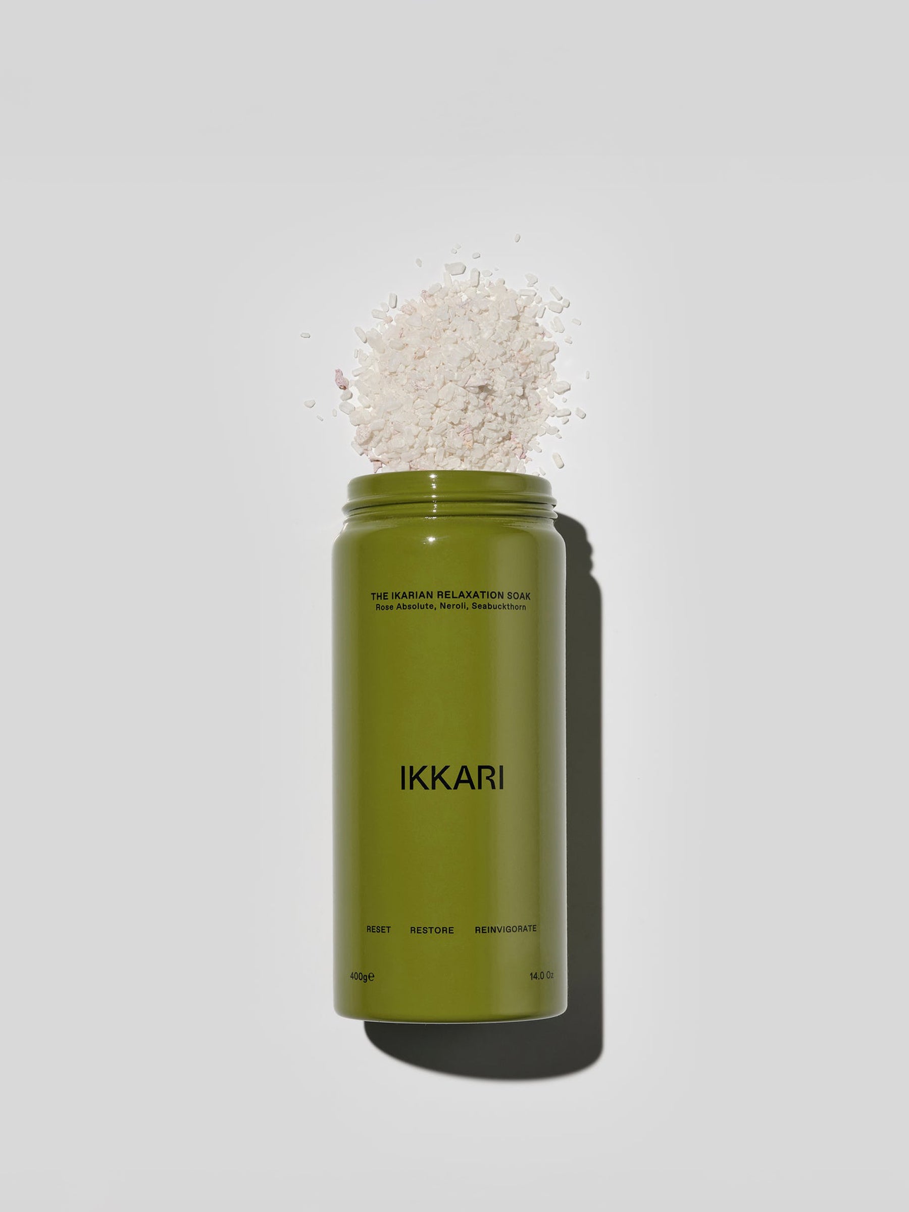 IKKARI | The Ikarian Relaxation Soak 400g Rose Absolute, Neroli, Seabuckthorn | The UNDONE