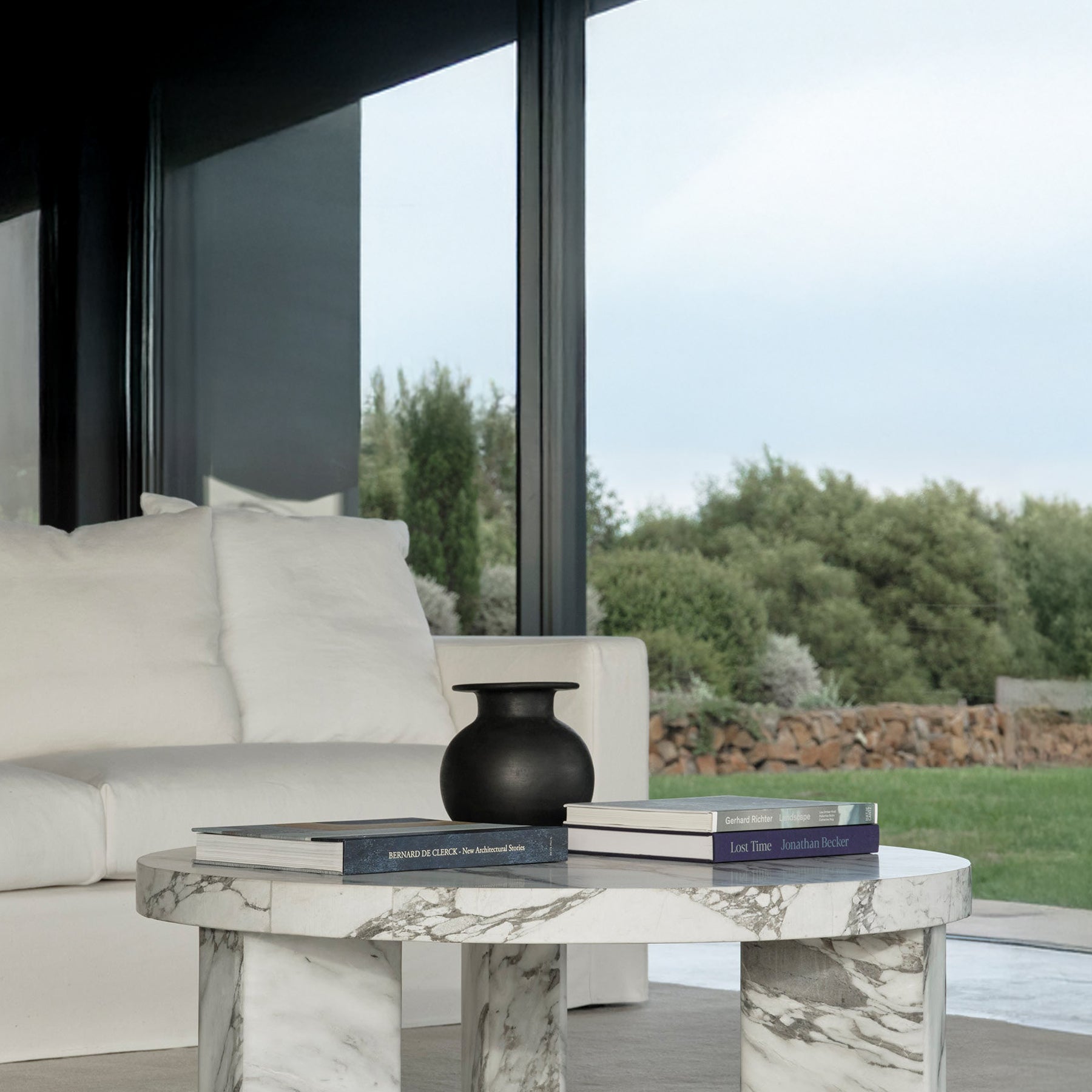 MCM House | Arii Coffee Table in Grey and White Arabescato Marble | The UNDONE