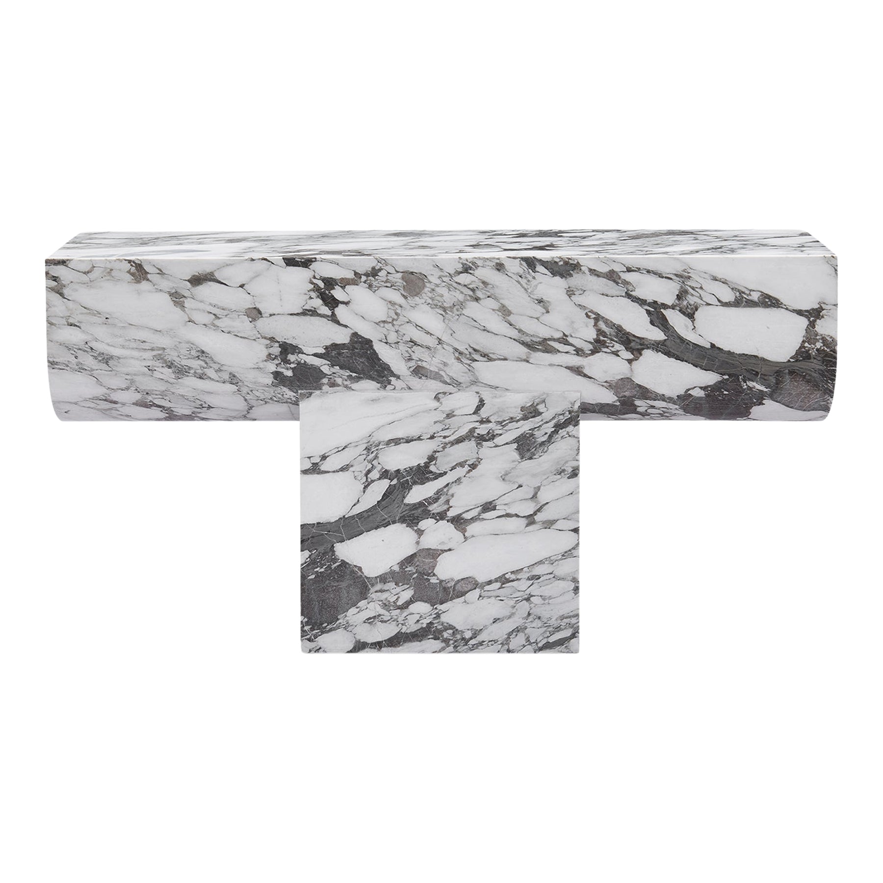 MCM House | Arii Console in Grey and White Arabescato Marble | The UNDONE
