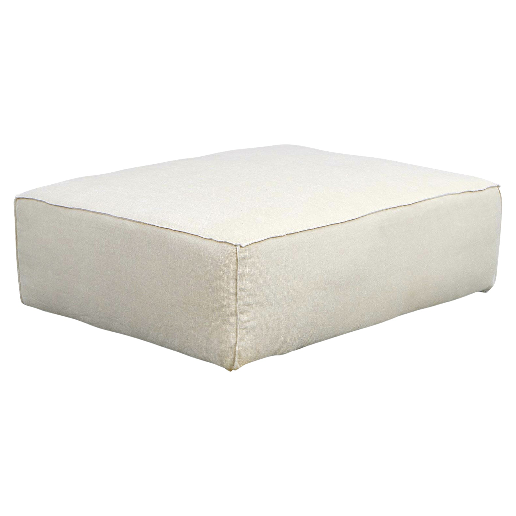 MCM HOUSE | Elio Ottoman in Ivory United Bone | The UNDONE