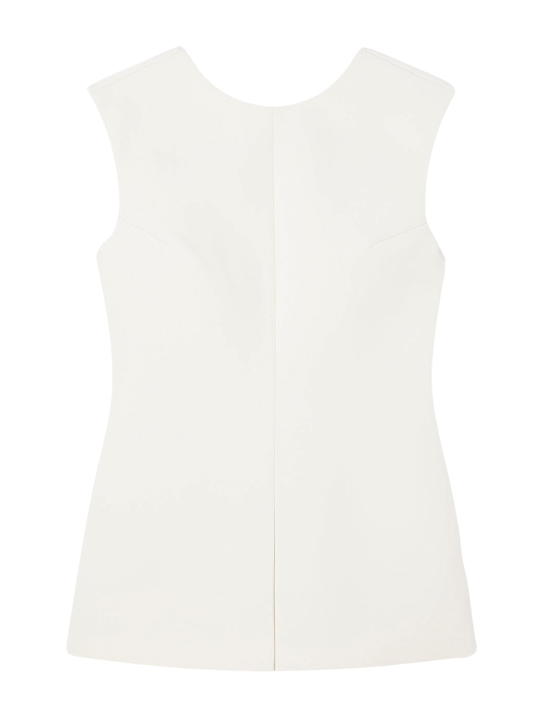 RÓHE | Curved Open Back Top in Cream | The UNDONE