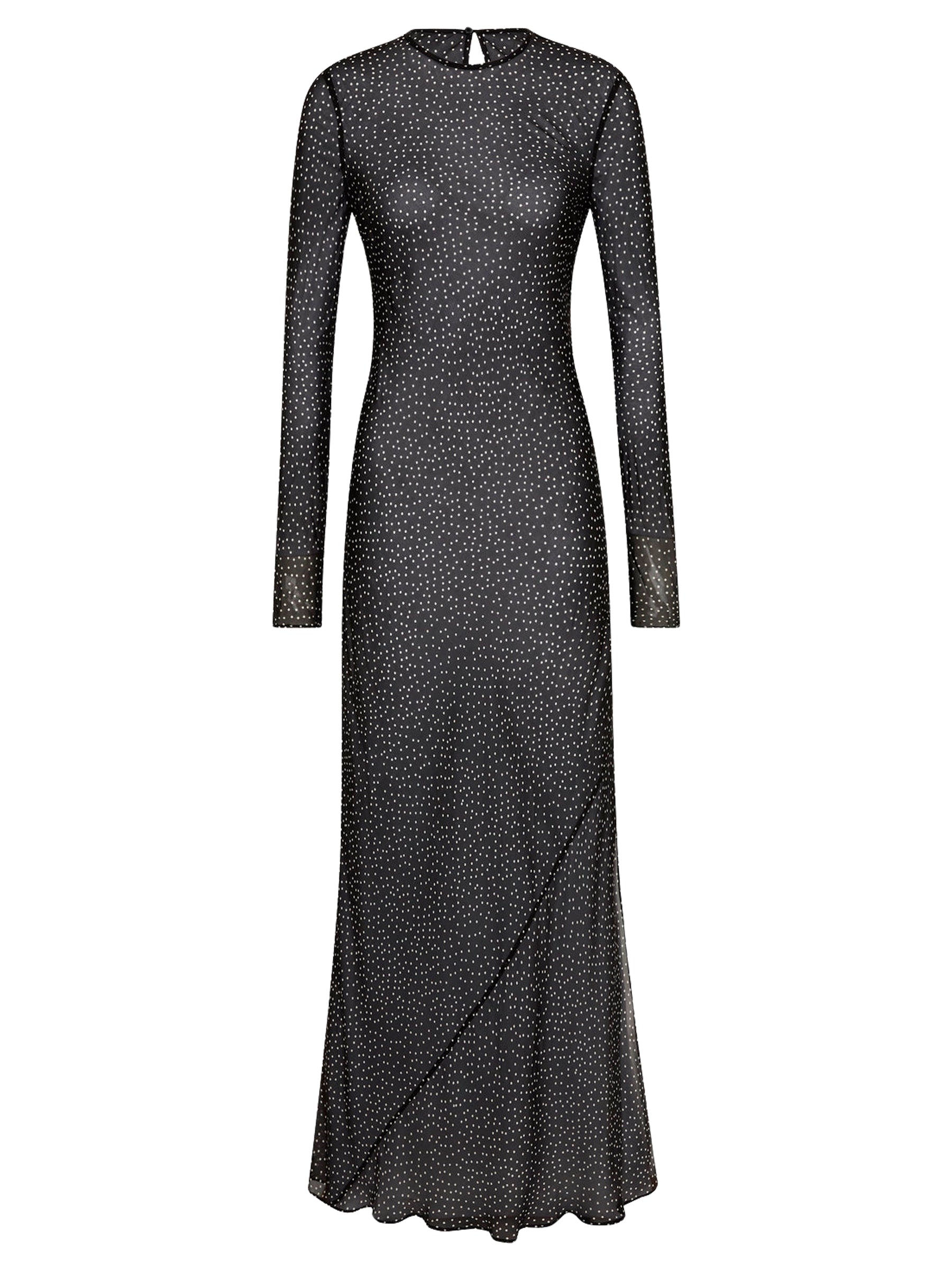 SIR THE LABEL | Lisander Long Sleeve Dress in Polka Dot Nero