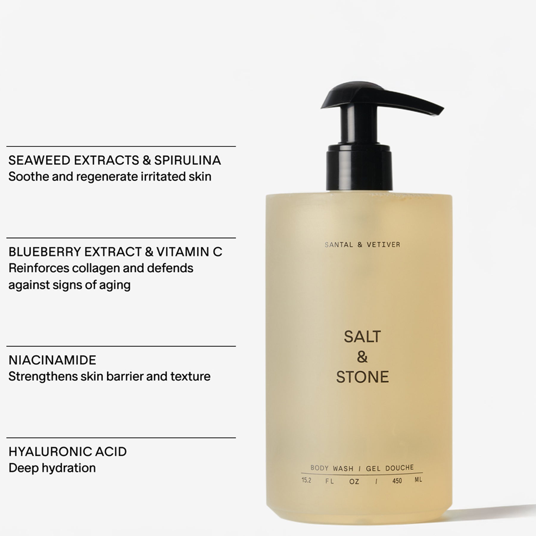 Salt & Stone | Santal & Vetiver Body Wash | The UNDONE