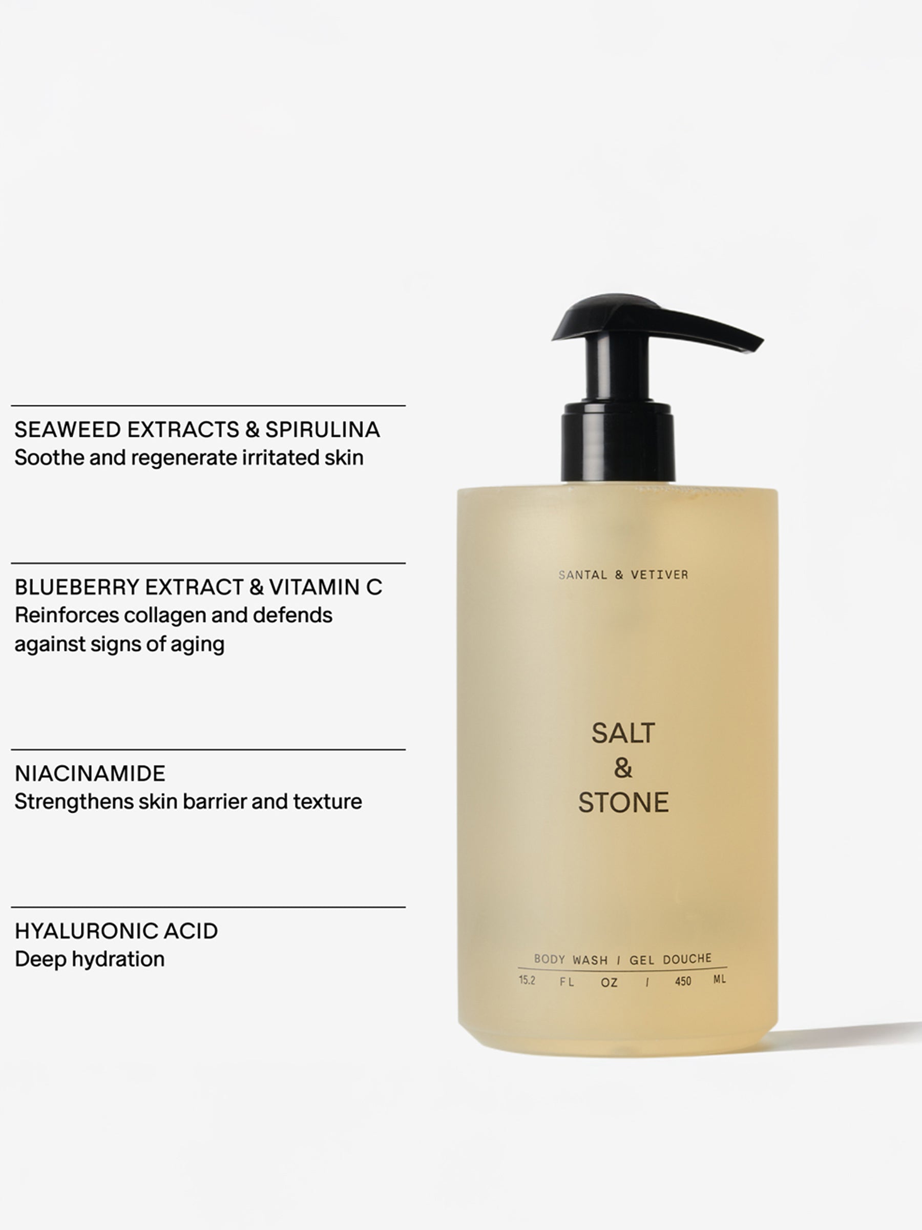 Salt & Stone | Santal & Vetiver Body Wash | The UNDONE
