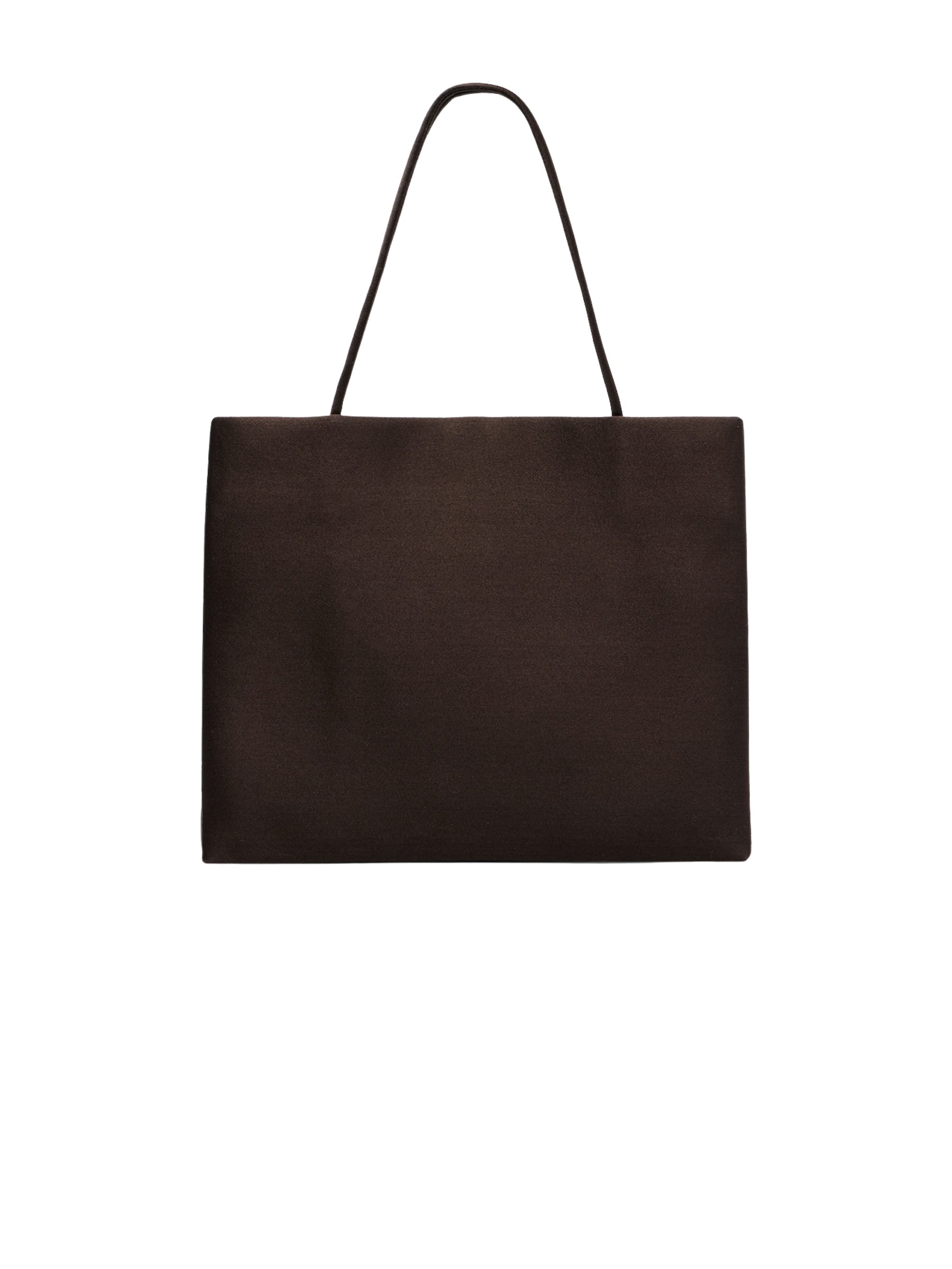 The Row Cecily Satin Shopper in Brown The UNDONE