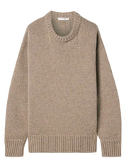 The Row | Himus Oversized Cashmere Sweater in Beige | The UNDONE