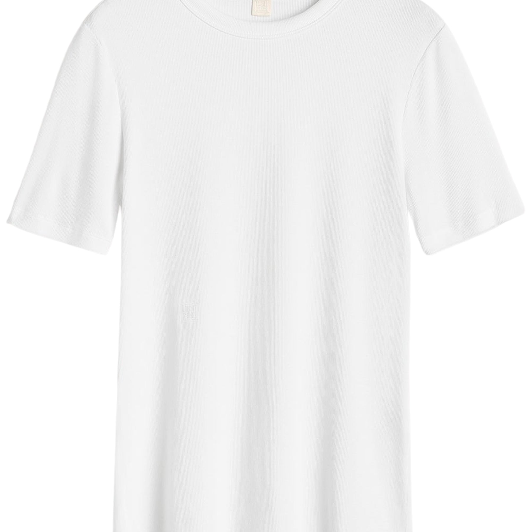 TOTEME | Classic Rib Tee in White | The UNDONE