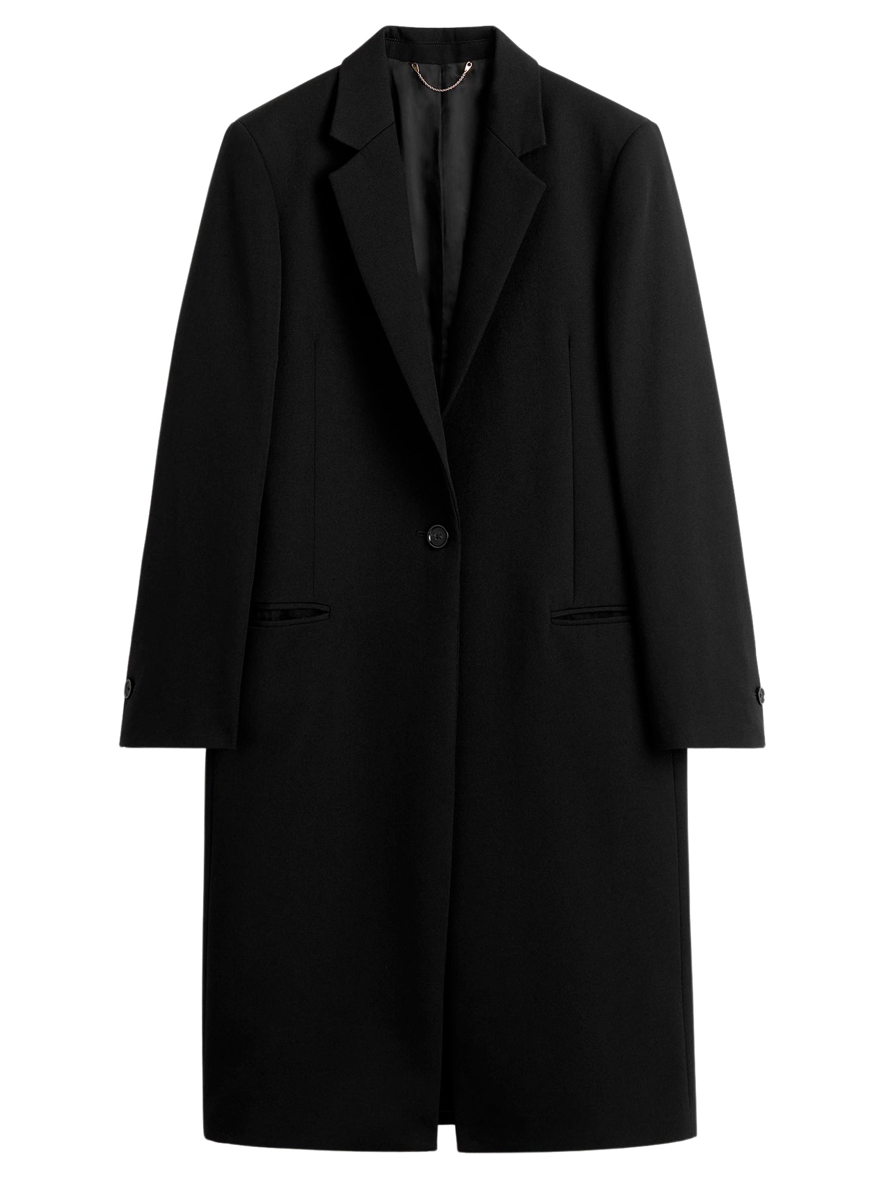 コート Toteme Classic coat Black Classic doublé coat black – TOTEME
