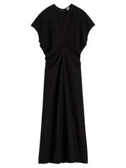 TOTEME | Slouch Waist Crinkled Dress in Black | The UNDONE