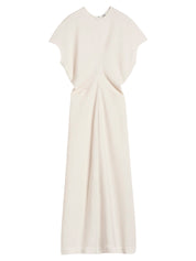TOTEME | Slouch Waist Crinkled Dress in Cream | The UNDONE