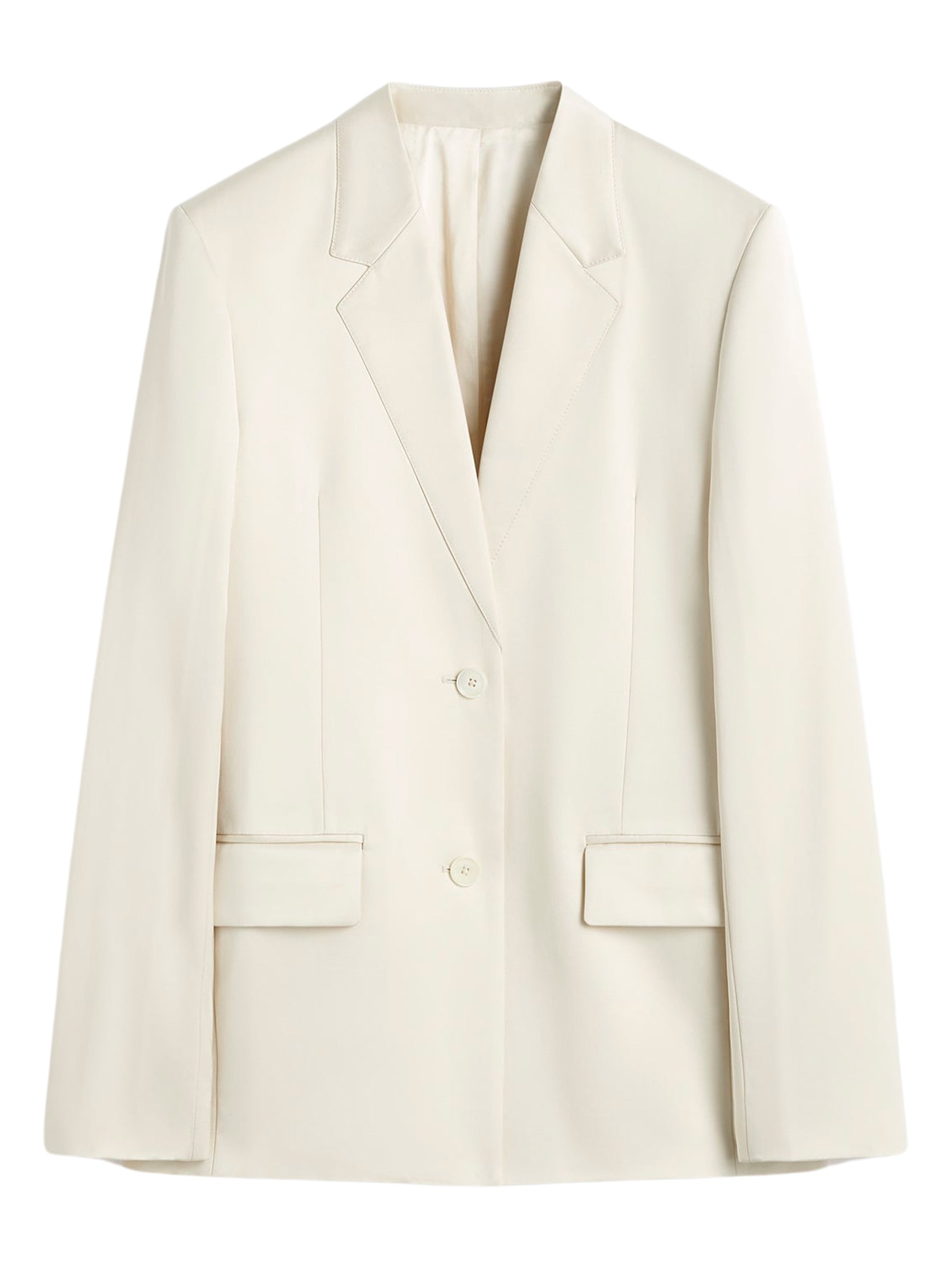 TOTEME | Stitch Lapel Jacket in Ivory Ecru | The UNDONE
