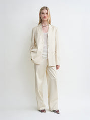 TOTEME | Stitch Lapel Jacket in Ivory Ecru | The UNDONE