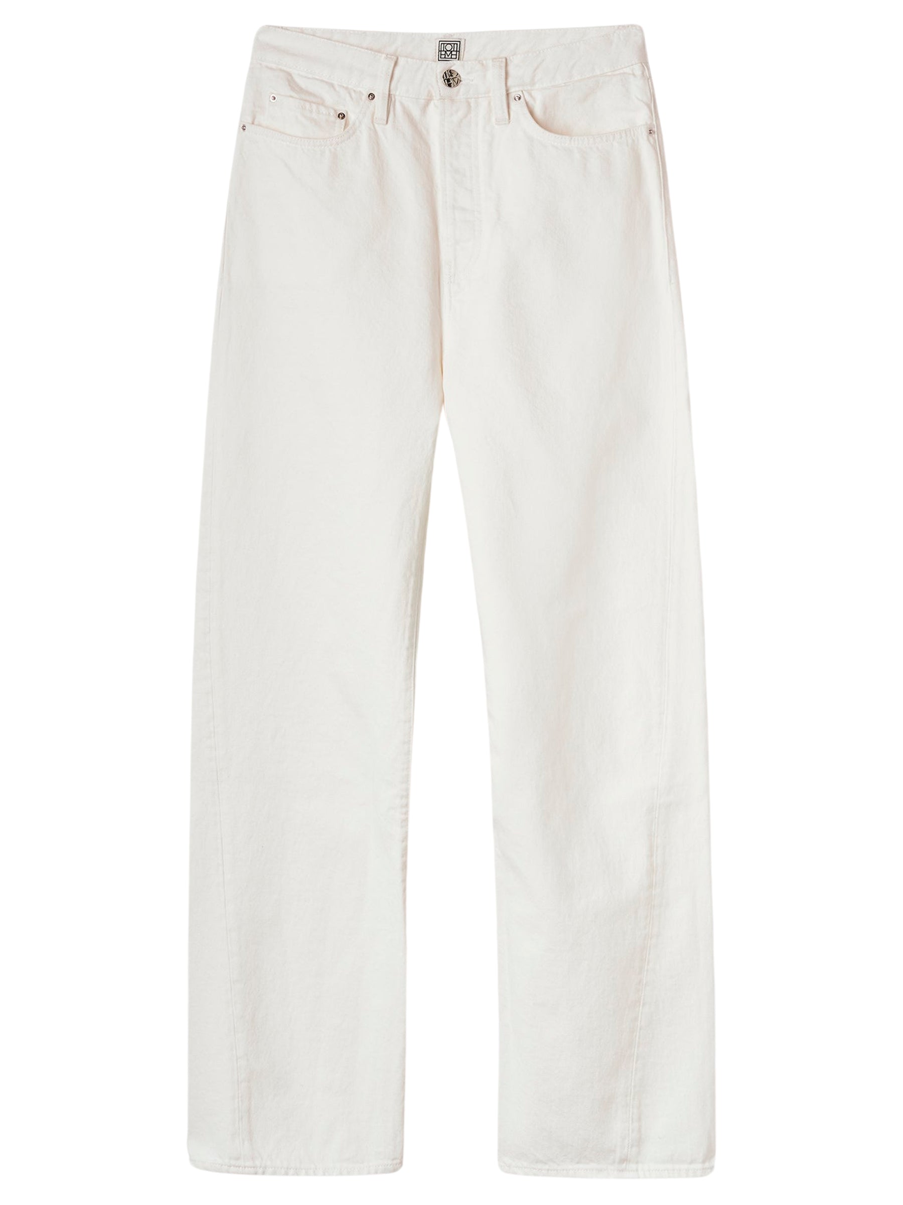 TOTEME | Twisted Seam Denim Full Length in Off-White | The UNDONE