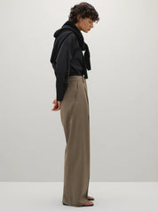 A.Emery | Goddard Pleated Trouser in Beige | The UNDONE