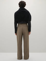 A.Emery | Goddard Pleated Trouser in Beige | The UNDONE