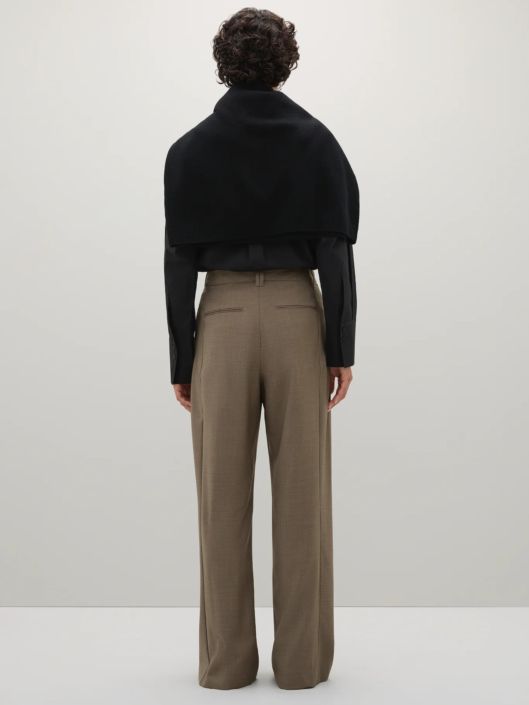 A.Emery | Goddard Pleated Trouser in Beige | The UNDONE
