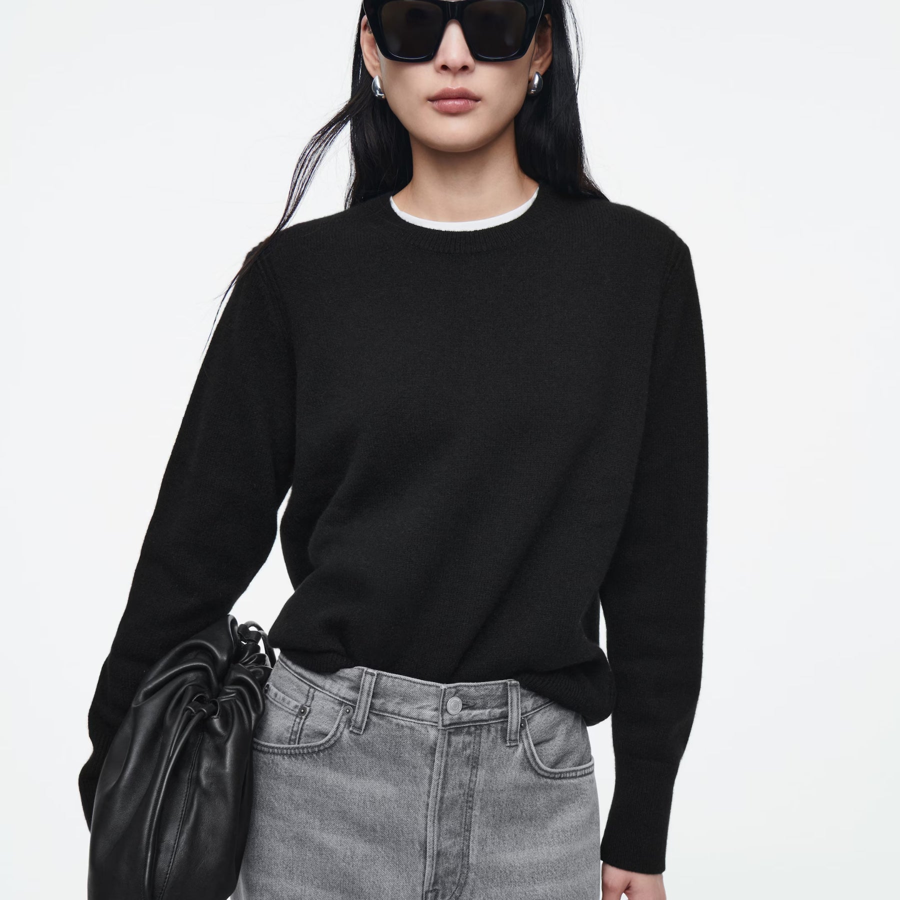 Pure Cashmere Jumper in Black | COS