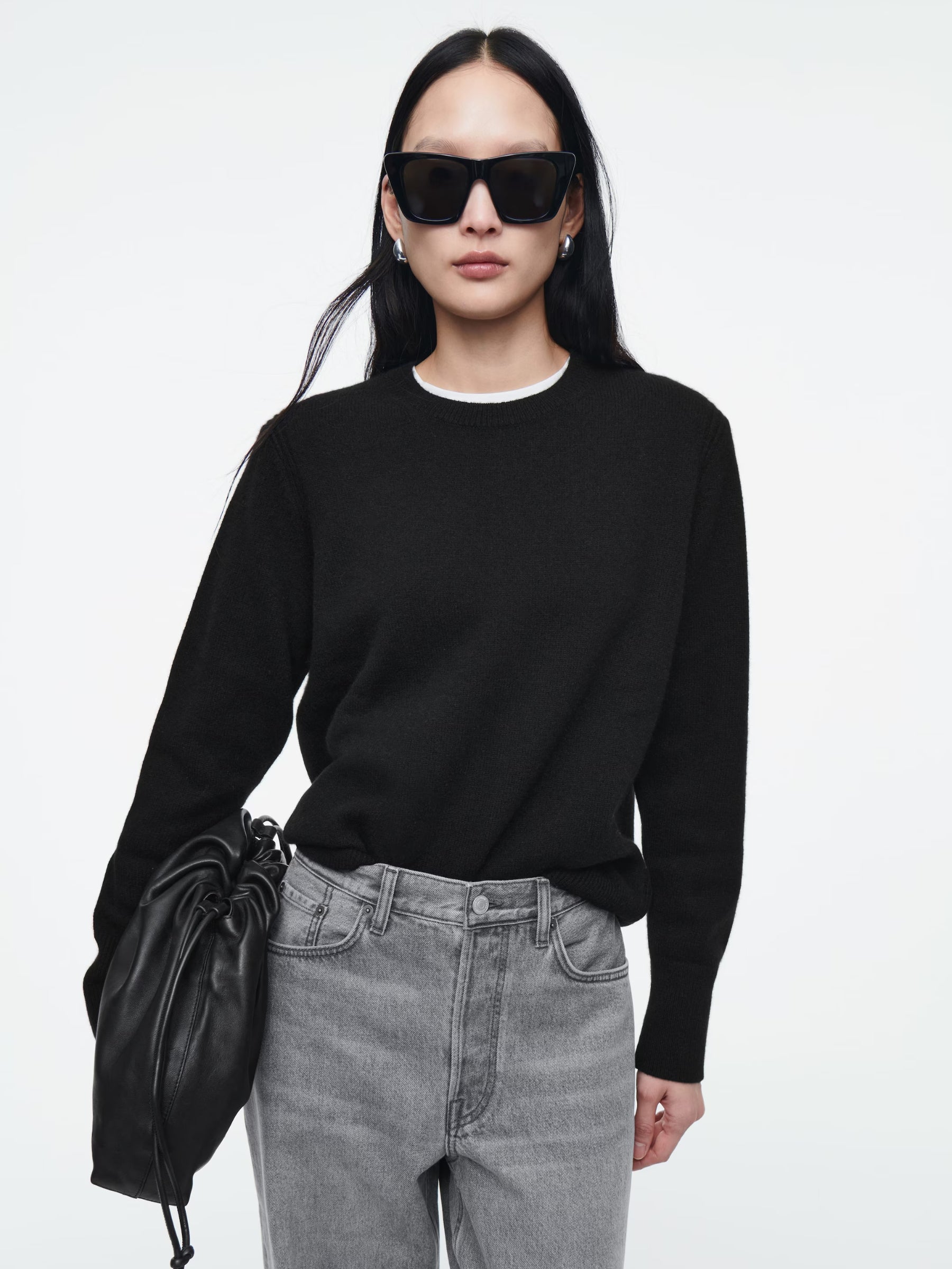 Pure Cashmere Jumper in Black | COS