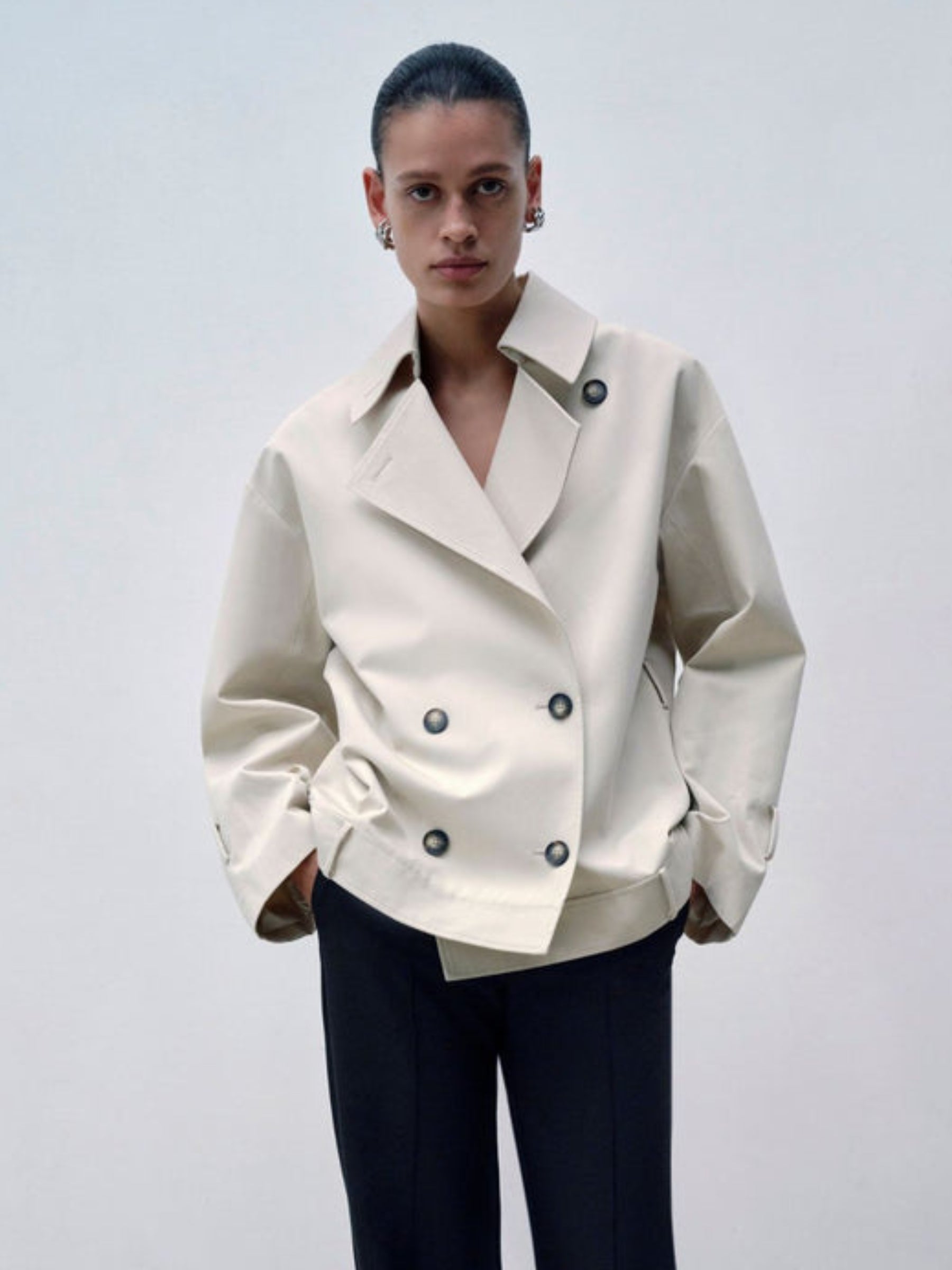 Camilla and Marc Neroli Short Trench in Alabaster White | TheUNDONE