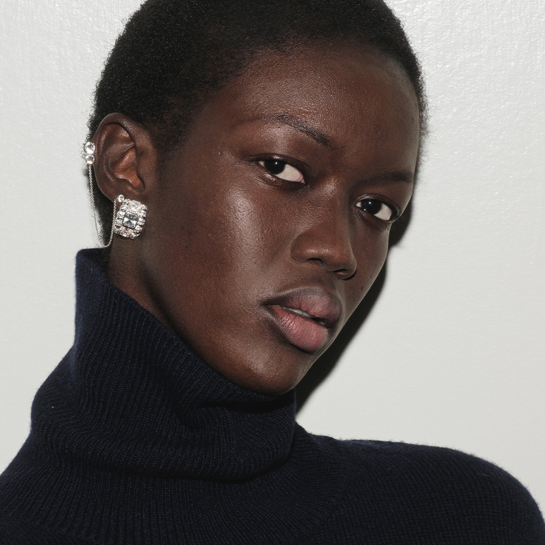 Dorsey | Crawford Asscher Cut Earrings in Silver | The UNDONE