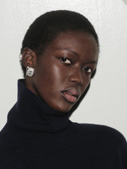 Dorsey | Crawford Asscher Cut Earrings in Silver | The UNDONE