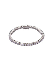 Dorsey | Kate 3mm Round Cut, Lab White Sapphire Silver Rivière Bracelet | The UNDONE