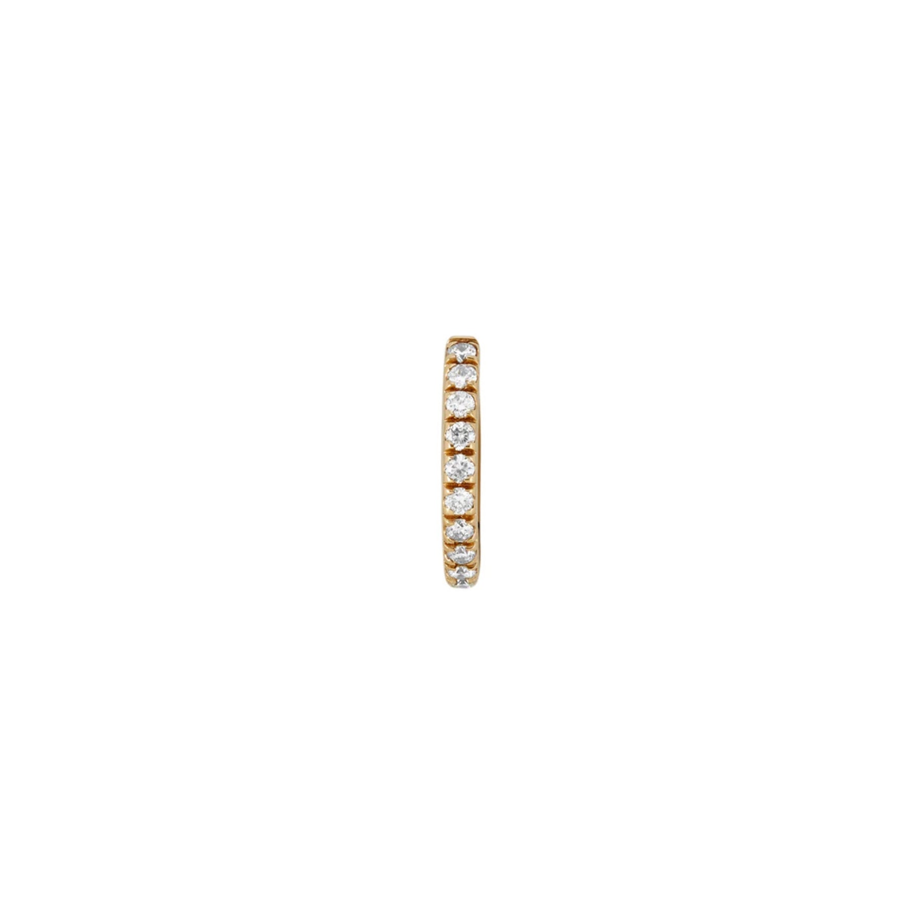 Dorsey Pavé Huggie Earrings in Gold | TheUNDONE