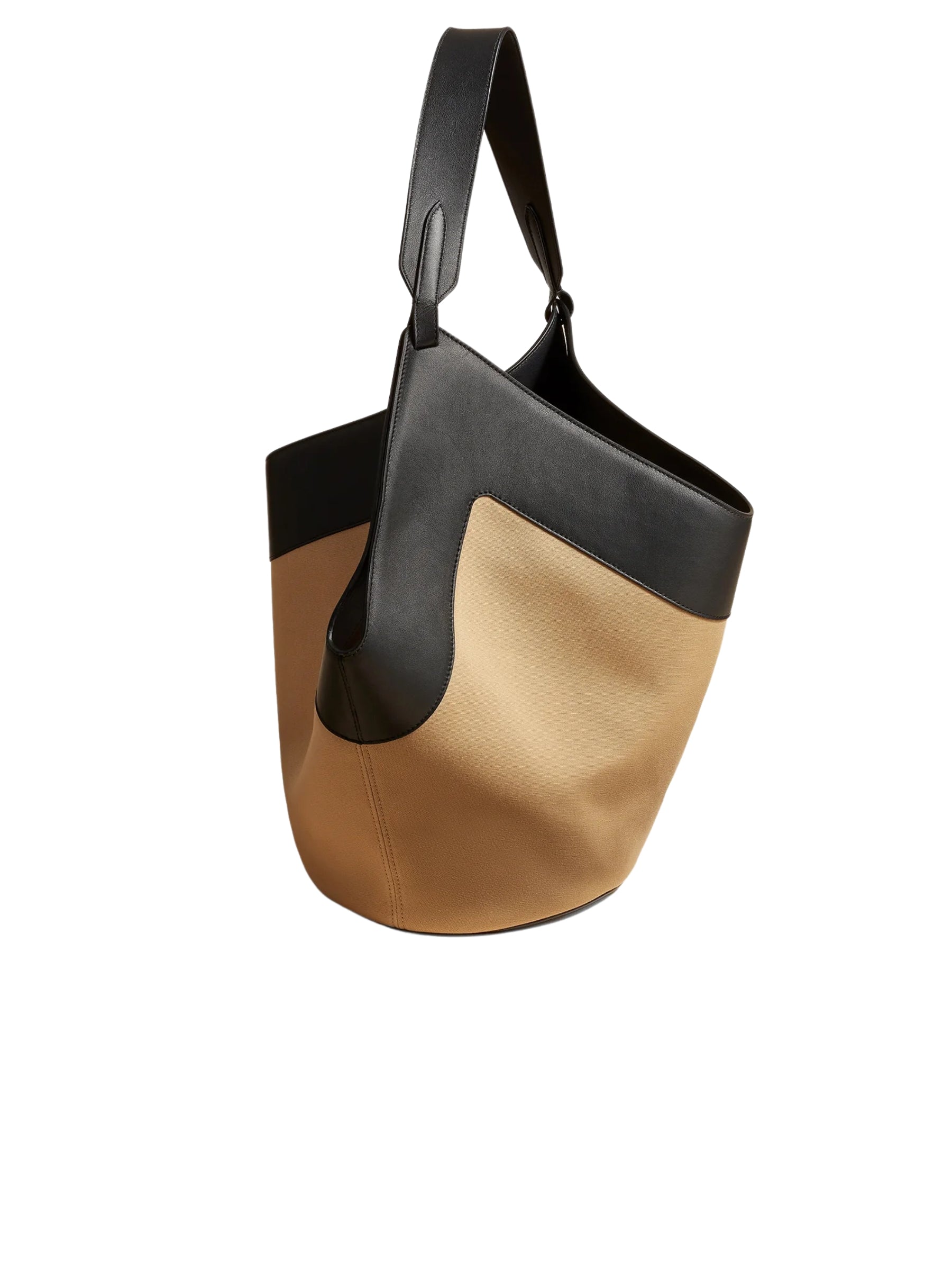 Khaite | Medium Lotus Tote in Honey and Black | The UNDONE