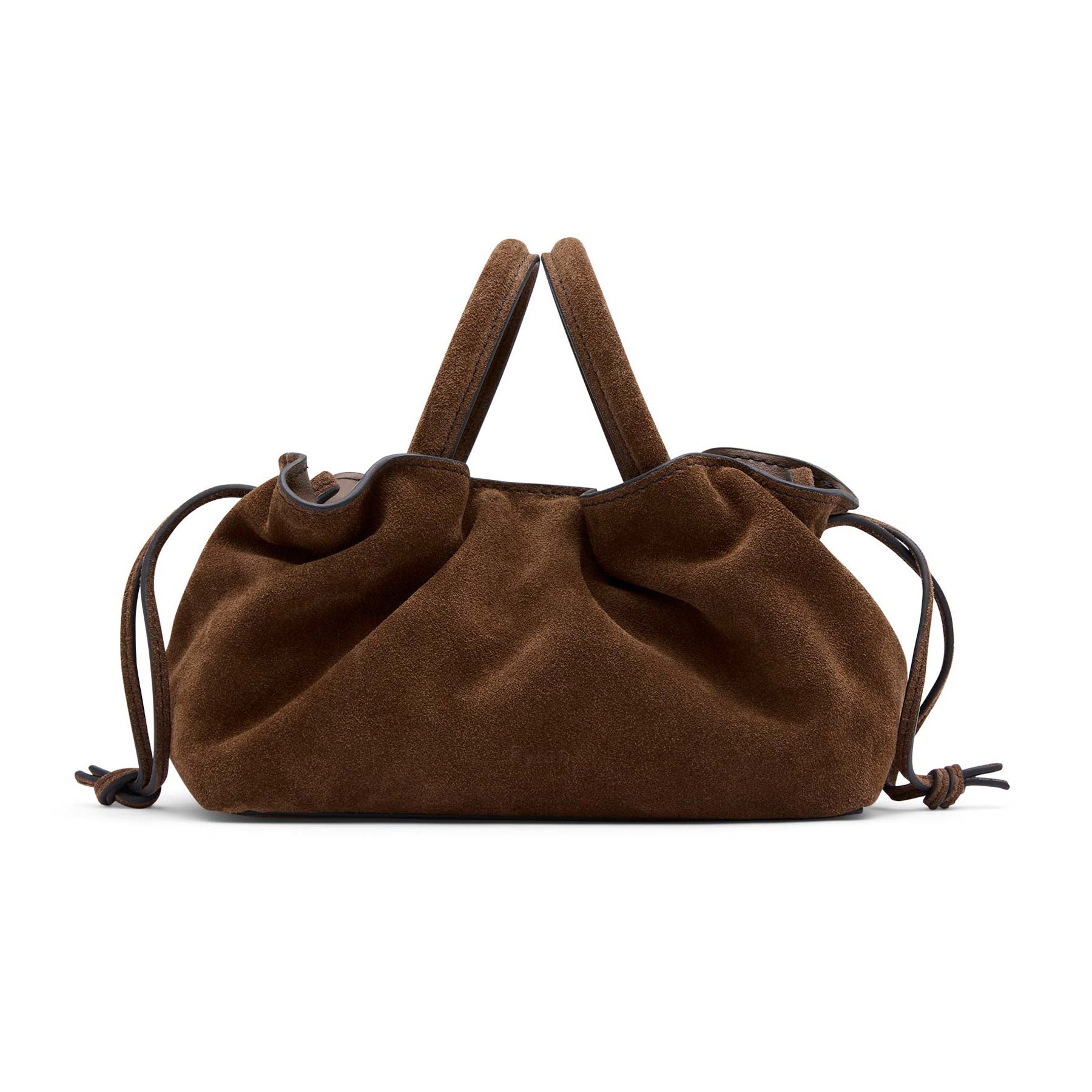 Rylan | Mila Mini Tote in Brown Suede | The UNDONE